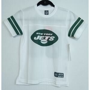 New York Jets NFL Ultra Game White Mesh Jersey Shirt Youth 10-12